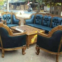 Set Kursi Tamu Kayu Jati Model Terbaru Desain Mewah