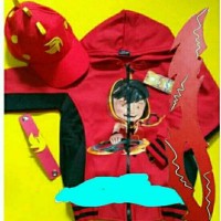Jaket Boboiboy Api Blaze +Pedang+Topi dan Gelang