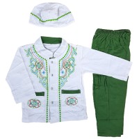 Baju Muslim Koko Anak Laki2 Setelan Set Peci LY11-3