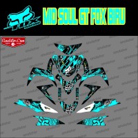 Sticker striping motor stiker Yamaha Mio Soul GT FOX BIRU Spec A
