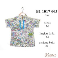 atasan batik anak murah B11017003BRU / blus batik grosir modern