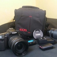 Camera Canon 70D wifi & touchscreen lensa 18-200mm dan tele 70-300mm