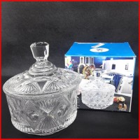 Candy Bowl Toples Kaca Kue Tempat Permen Kristal Glas Stoples BO032