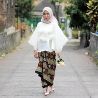 KEBAYA NEW ORGANZA BATWING HITZ PITA ZAZKIA PUTIH