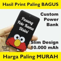 Jual Power Bank CUSTOM 10.000mAh MURAH PRINT 2 MUKA Powerbank 10000mAh Murah