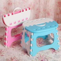 Foldable Chair Polos Kursi Plastik Lipat Mini Anak Serbaguna Bagikan
