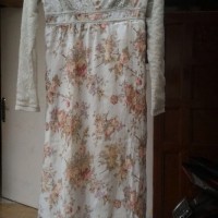 Baju Gamis Dress Wanita Brokat Sequin Abu Syari Preloved Second Bekas