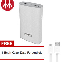 Jual Vivan Power bank Robot RT7100 6600mAh 2 USB Ports Power Bank White Murah