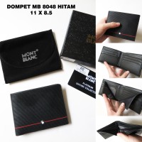 DOMPET KULIT BRANDED PRIA | DOMPET COWOK MB 8048 HITAM