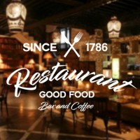 Wall Stiker Dinding Kaca Restaurant Custom Teks 4 Kafe Resto Sticker