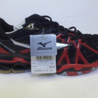 Sepatu Mizuno Wave Tornado 9 Low Black Red Premium Quality
