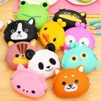 Promo Dompet koin kecil bahan silikon motif hewan lucu import - KDP001