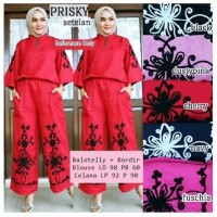 Jual setelan baju muslimah hijab tunik blouse pesta muslim kulot pesta Murah