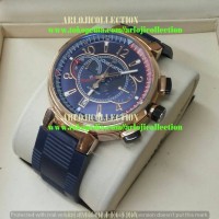 jam tangan pria louis vuitton rubber rose cronograph super premium