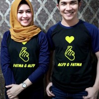 Kaos couple raglan custom suka suka B