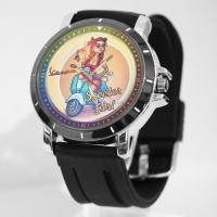 Jam Tangan Model Analog Pria dan Wanita Custom Theme VESPA Art 2