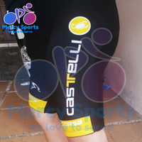Celana Sepeda Pendek Castelli dgn Padding (BKP-004) warna baru kuning