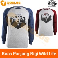Promo Kaos Panjang Rigi Wild Life Raglan outdoor gunung trave EH-34L H