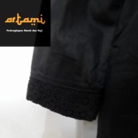 (Sale) Gamis Ihrom Wanita Hitam Bahan Katun Jepang Polos