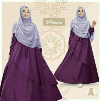 Gamis syari Maxmara polos Plus jilbab ceruty