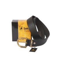 Ikat pinggang / gesper kulit pria branded lois original LBO-273S Black