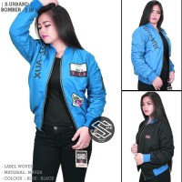JAKET X URBAND BOMBER 2 IN 1 BLUE BLACK WANITA