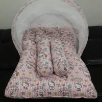 kasur kelambu lipat bayi motif hellokity/karakter lucu/playmate baby
