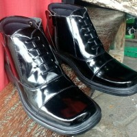 Sepatu Pantofel PDH Tni Polri Kulit Kilap untuk Dinas Kerja Kantor|PDL