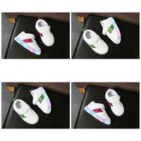 sepatu led anak 26-30 sepatu led bayi sepatu lampu murah -Guci Stripe