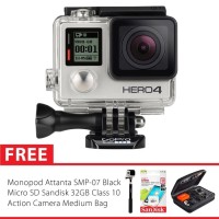 GoPro Hero 4 Silver Free Tongsis+Memory 32gb+Tas Medium