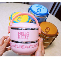 RANTANG 2 SUSUN KARAKTER / TEMPAT KOTAK MAKAN STAINLESS LUNCH BOX HK
