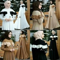 Best Buy Dress Putih Gamis Hitam Baju pesta Pakaian hijab Alula Dress