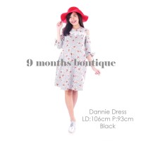 Baju Hamil Menyusui DANNIE DRESS BLACK / Baju Wanita Murah Modis Bagus