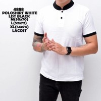 Polo Shirt Putih Polos Pria / Kaos Polo Berkerah Trendi
