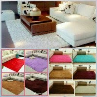 Karpet busa bulu rasfur polos ukuran 200x150 tebal 2.5cm