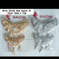 Jual Bros Etnik Dua susun 01 Aksesoris hijab pasmina jilbab kerudung kebaya Murah