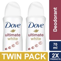 Jual Dove Deodorant Spray Ultimate White 70ml - Twin Pack Murah