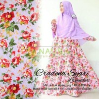 gamis syari abaya katun jepang bunga cradena ori naura Berkualitas