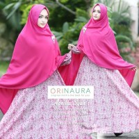 gamis katun jepang abaya syari bunga aprilia ori naura Berkualitas