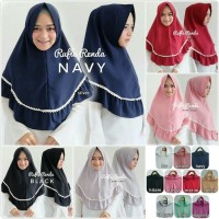 Hijab, Jilbab Model Terbaru Khimar Ruffle Renda / Rempel Pet