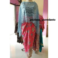 Set Kebaya Cape Lace / Cape Brokat Rok Lilit/ Batik Wisuda/ Seserahan