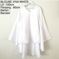 Busana wanita Murah Baju Atasan Blouse Viva White Baju Muslim Blus