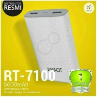 Jual Powerbank VIVAN ROBOT RT7100 6600mAh 2 Output Original Power Bank Murah