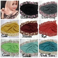 Nyaman Jilbab Paris Rempel Bunga Murah Berkualitas Adem