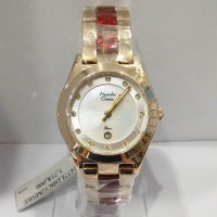 Jam Tangan ALEXANDRE CHRISTIE ORIGINAL WANITA 2477 GOLD TUA MERAH