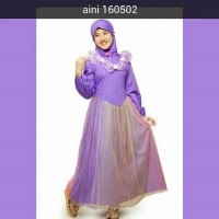 gamis anak aini 150902 ungu dan rose / diskon 10%