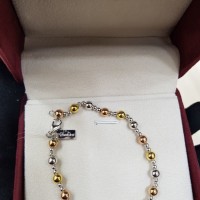 Kombinasi 3 Warna Gelang Emas Ball Frank n co Bracelet Original