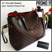 TAS BRANDED WANITA LV NEVERFULL IMPORT HANDBAG LOUIS VUITTON IMPOR
