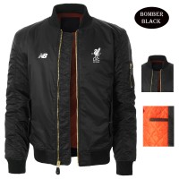 Jaket Bomber Hitam parasut Liverpool