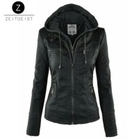 ZEITGEIST LEATHER WOMEM NEW HOODIE JAKET KULIT SINTETIS STYLISH